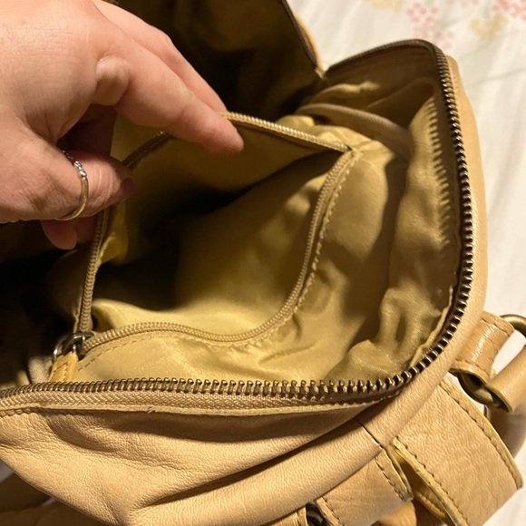 Cutest Tan Leather Backpack - Picture 4 of 13